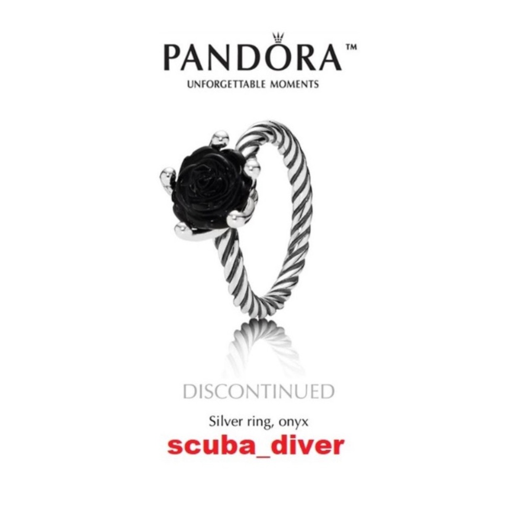 Black onyx Pandora scuba ring
